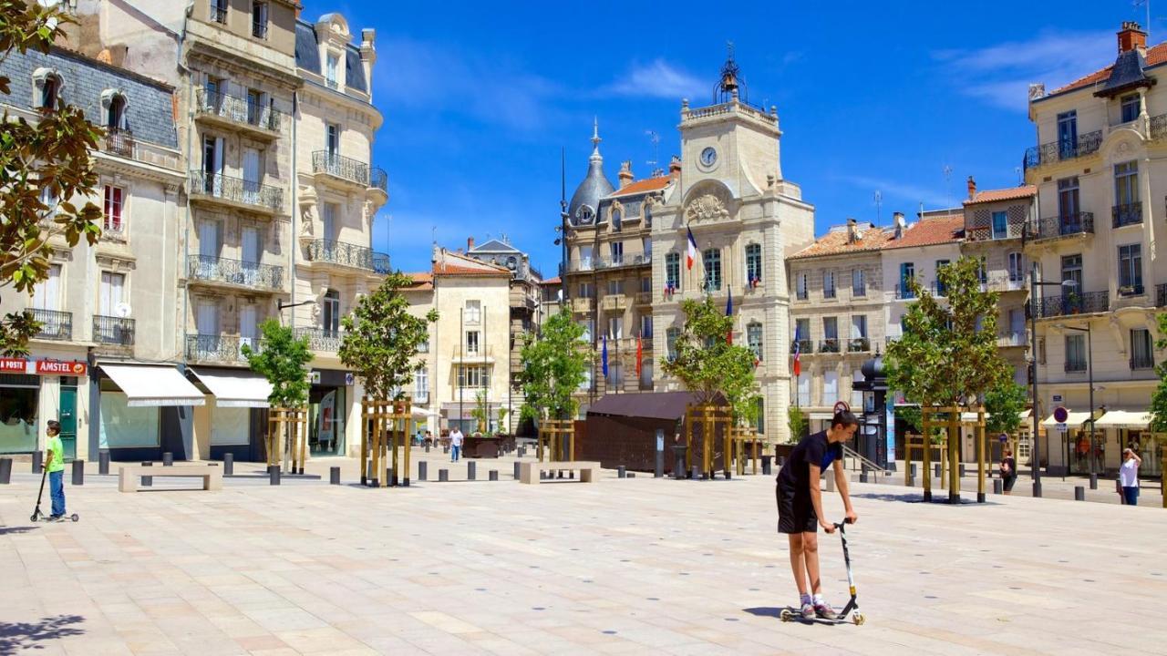 "La Cle Des Champs"-Meuble De Tourisme 3 Etoiles -Residence "Les Logis De Beziers"-Garage Optionnel-Coeur De Ville-Plages A 16Km ! Luaran gambar
